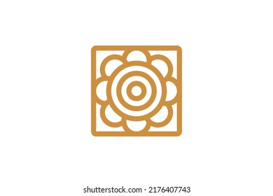 Abstraktes Symbol Monoline Logo-Vektorgrafik