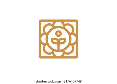 Abstract Symbol Monoline Logo Vector