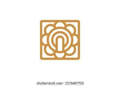 Abstract Symbol Monoline Logo Vector