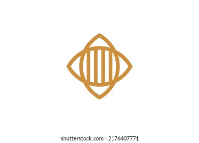 Abstraktes Symbol Monoline Logo-Vektorgrafik