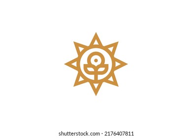 Abstraktes Symbol Monoline Logo-Vektorgrafik
