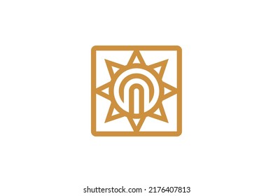 Abstraktes Symbol Monoline Logo-Vektorgrafik