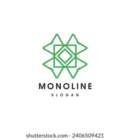 Abstract Symbol Monoline Logo Vector