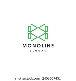 Abstract Symbol Monoline Logo Vector