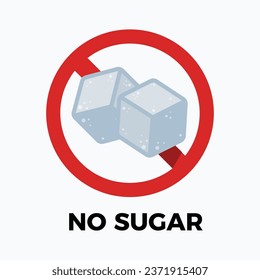 An abstract symbol of No Sugar. Isolated Vector Illustration