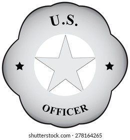 Abstract symbol officer to carry on the form. Vector illustration.
