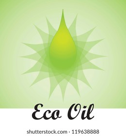 abstract symbol on green background, vector illustration