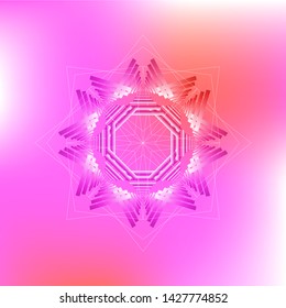 Abstract symbol on soft colorful background. Creative logo icon design.