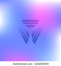 Abstract symbol on soft colorful background. Creative logo icon design.