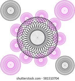 Abstract symbol on white background. Vector illustration.