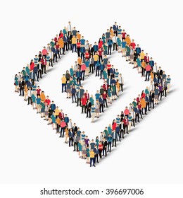 abstract  symbol people crowd