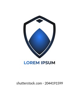 Abstract symbol of security. Shield logo. Shield icon. Security logo.
