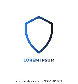 Abstract symbol of security. Shield logo. Shield icon. Security logo.
