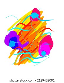 Abstract symbol shape vector design made in phone. Colorful element for poster, cover, banner, template, background, spot. Eps format. 