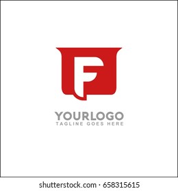 Abstract symbol of shield. Shield icon. Security company logo. Abstract symbol of security. Letter F