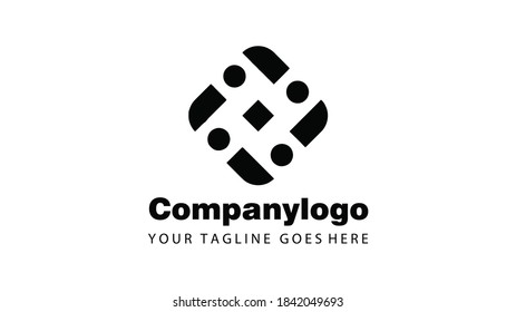 Abstract symbol for simple logo design 