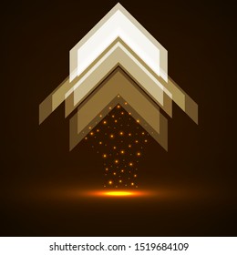 Abstract symbol speed of technology arrows. Vector illustration