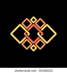 Abstract symbol of squares. Template logo design