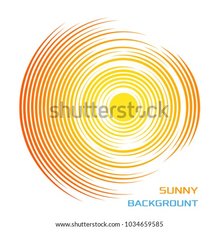 Abstract symbol of the sun. Image for the web, banner, flyer. flat vector illustration isolated on white background