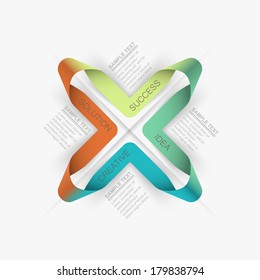 abstract symbol tape closed corporate business infographics template element