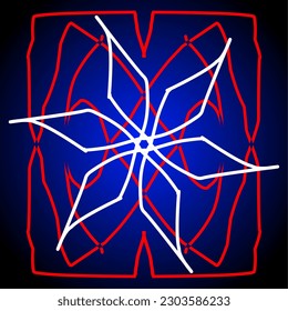 abstract symbol tattoo with various colors