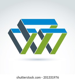 Abstract symbol, vector graphic design element, icon.