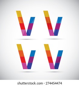 Abstract symbol - vector graphic design element on gray.