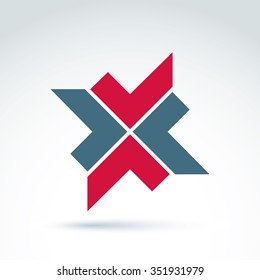 Abstract symbol, vector graphic design element, web corporate icon.