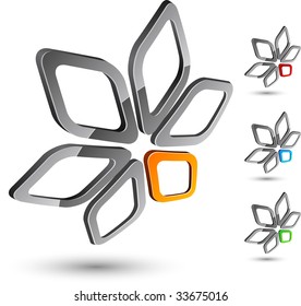 Abstract symbol. Vector illustration.
