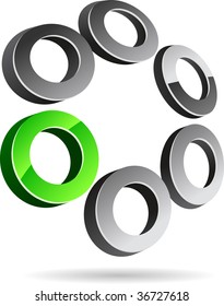 Abstract  symbol. Vector illustration.