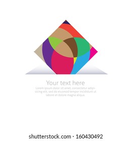 Abstract symbol in vector isolated