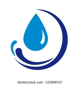  Abstract symbol  of a water. Vector. EPS-10 (non transparent elements,non gradient)