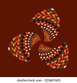 Abstract symbol windmill flower, icon