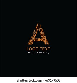 abstract symbol wood working vector logo 