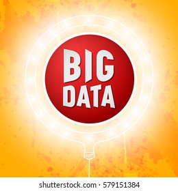 Abstract symbol with the words big data