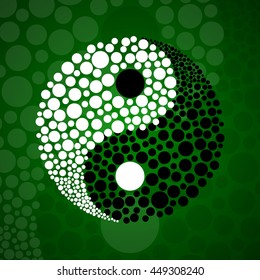 Abstract symbol yin yang of harmony and balance
