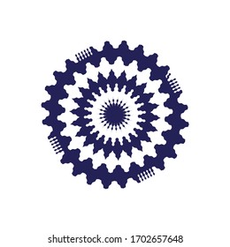 Abstract symbol. Zigzag shape on white background. Ornamental element.