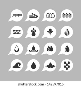 Abstract symbols of a drop water