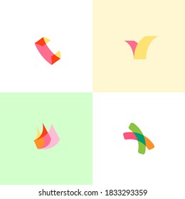 Abstract  symbols. Elements isolated on white background