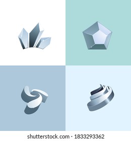 Abstract  symbols. Elements isolated on white background