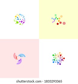 Símbolos abstractos. Elementos aislados en fondo blanco