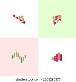Abstract  symbols. Elements isolated on white background