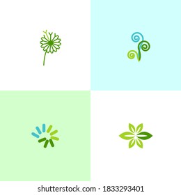 Símbolos abstractos. Elementos aislados en fondo blanco