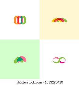 Abstract  symbols. Elements isolated on white background