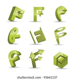 Abstract Symbols Icon Set EPS 8 vector, grouped for easy editing. No opens shapes or paths.