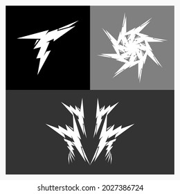 Abstract symbols with lightning-like patterns, with sharp motifs are great for logos.