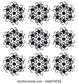 Abstract symbols on white  background. Vector illustration.