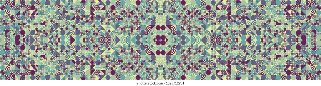 Abstract Symbols Pattern Generative Art background illustration