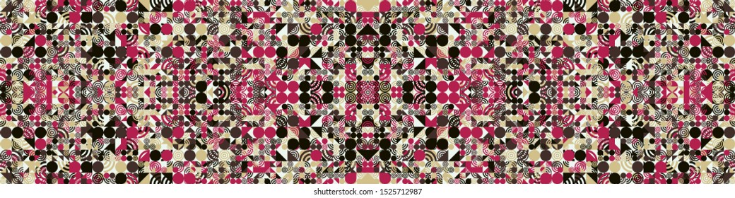 Abstract Symbols Pattern Generative Art background illustration