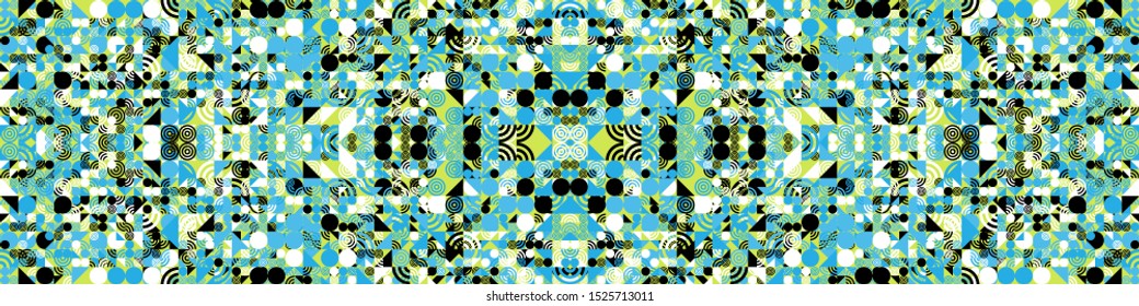 Abstract Symbols Pattern Generative Art background illustration